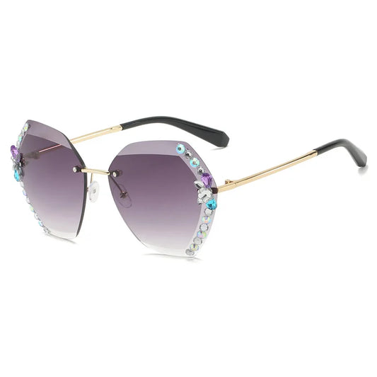 Luxury Brand Design Diamond Sunglasses
