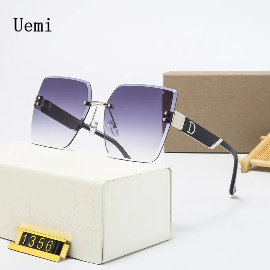 Luxury Brand Rimless Sunglasses UV400